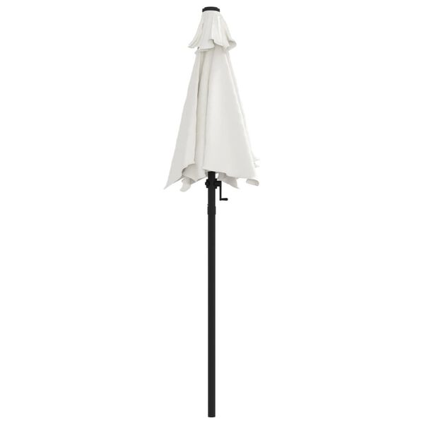 vidaXL Parasol Blanc sable 200x224 cm Aluminium