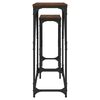 vidaXL Tables console gigognes 2 pcs chêne marron bois d'ingénierie