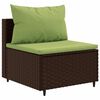 vidaXL Salon de jardin et coussins 11 pcs marron r&eacute;sine tress&eacute;e