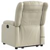 vidaXL Fauteuil inclinable de massage cr&egrave;me similicuir