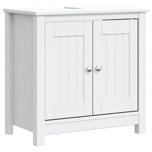vidaXL Meuble de salle de bain BERG blanc 60x34x59 cm bois pin massif