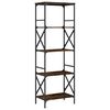 vidaXL Biblioth&egrave;que &agrave; 5 niveaux ch&ecirc;ne fum&eacute; 59x35x171 cm