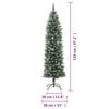 vidaXL Sapin de No&euml;l artificiel mince avec support 120 cm PVC