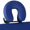 vidaXL Table pliable de massage Bleu 4 zones avec cadre en aluminium