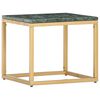 vidaXL Table basse Vert 40x40x35 cm Pierre véritable et texture marbre