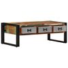 vidaXL Table basse avec 3 tiroirs Bois de r&eacute;cup&eacute;ration 100x50x35 cm