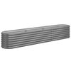 vidaXL Lit sur&eacute;lev&eacute; de jardin Acier galvanis&eacute; 224x40x36 cm gris