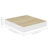 vidaXL Étagères murales 4 pcs Chêne et blanc 23x23,5x3,8 cm MDF
