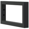 vidaXL Supports d'&eacute;tag&egrave;res pour lavabo 2 pcs noir rectangulaire acier