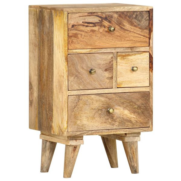 vidaXL Table de chevet 36 x 30 x 60 cm Bois de manguier massif