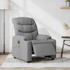 vidaXL Fauteuil inclinable de massage &eacute;lectrique gris clair tissu