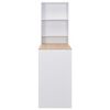 vidaXL Table de bar avec armoire Blanc 115x59x200 cm