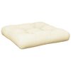 vidaXL Coussins de palette lot de 2 cr&egrave;me tissu