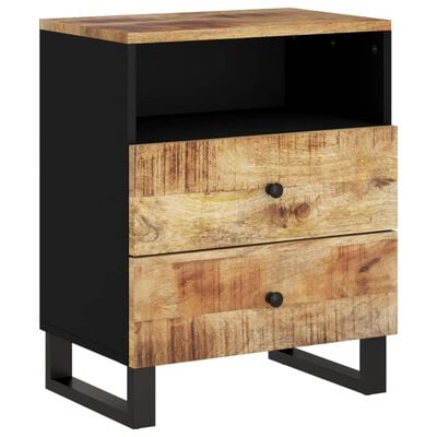 vidaXL Table de chevet 50x33x62 cm Bois de manguier et d'ingénierie