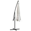 vidaXL Parasol de jardin en porte-à-faux 3,5 m blanc sable