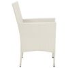 vidaXL Chaises de jardin avec coussins lot de 4 R&eacute;sine tress&eacute;e Blanc