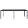 vidaXL Table de jardin Marron 220x90x72 cm Plastique Aspect de rotin