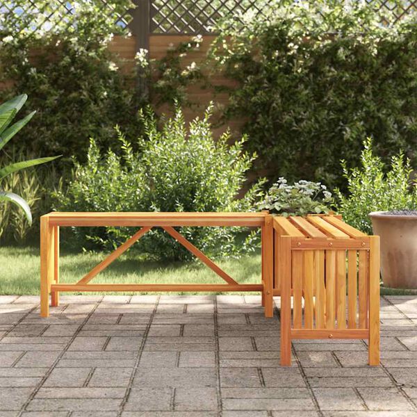 vidaXL Banc de jardin et jardinière 117x117x40 cm Bois solide d'acacia