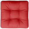 vidaXL Coussin de palette rouge 58x58x10 cm tissu