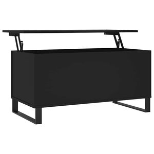 vidaXL Table basse Noir 90x44,5x45 cm Bois d'ing&eacute;nierie