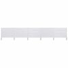 vidaXL Paravent 5 panneaux Tissu 600 x 160 cm Blanc sable