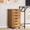 vidaXL Armoire roulante avec tiroirs MOSS bois de pin marron miel
