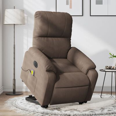 vidaXL Fauteuil inclinable de massage électrique marron