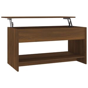vidaXL Table basse Ch&ecirc;ne marron 102x50x52,5 cm Bois d'ing&eacute;nierie