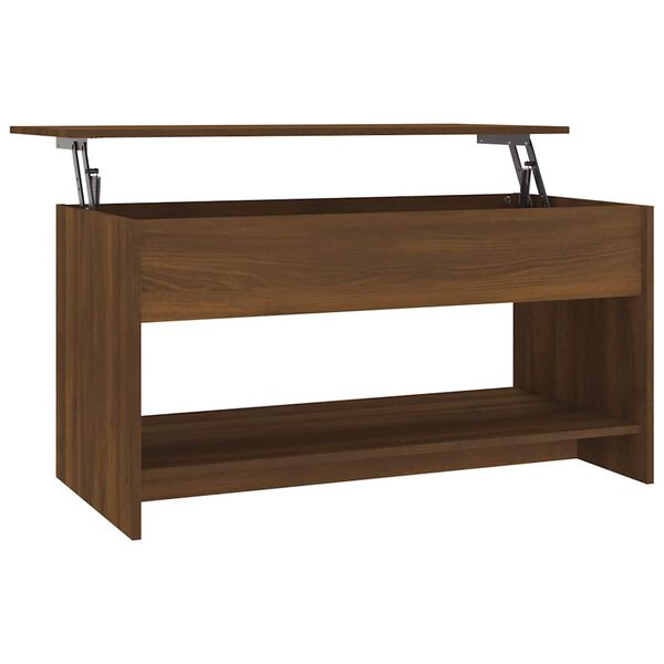 vidaXL Table basse Ch&ecirc;ne marron 102x50x52,5 cm Bois d'ing&eacute;nierie
