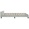 vidaXL Cadre de lit sans matelas gris clair queen velours