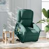 vidaXL Fauteuil inclinable de massage &eacute;lectrique vert fonc&eacute; velours
