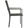 vidaXL Chaises de jardin lot de 4 Textil&egrave;ne et acier Noir anthracite