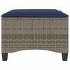 vidaXL Tabourets jardin coussins 2 pcs gris 55x55x36 cm r&eacute;sine tress&eacute;e