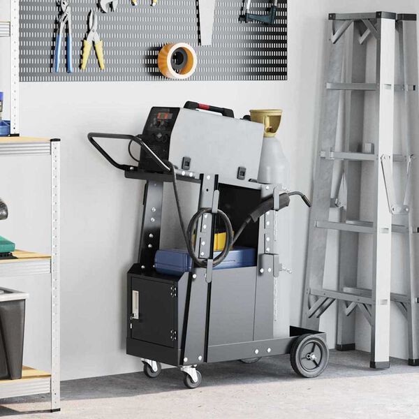 vidaXL Chariot de soudage Noir 90 x 46 x 96 cm Acier