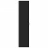 vidaXL Buffet haut noir 30x42,5x185 cm bois d'ing&eacute;nierie