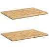 vidaXL Tapis de bain 2 pcs 50x35 cm bambou