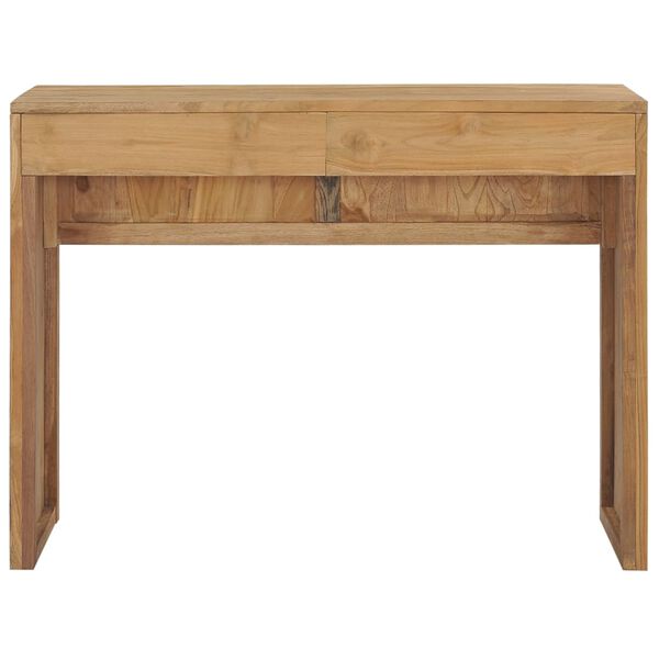 vidaXL Table console 100x35x75 cm Bois de teck massif