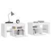 vidaXL Tables de chevet 2 pcs et lumières LED Blanc 70x36,5x40 cm