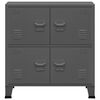 vidaXL Coffre de rangement industriel Anthracite 75x40x80 cm Acier