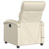 vidaXL Fauteuil de massage inclinable crème similicuir