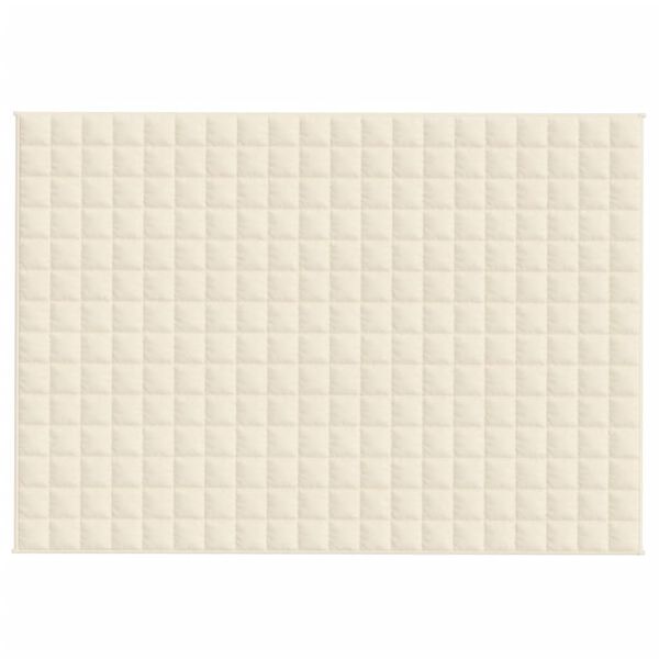 vidaXL Couverture lest&eacute;e Cr&egrave;me clair 140x200 cm 10 kg Tissu