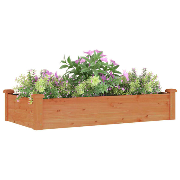 vidaXL Lit sur&eacute;lev&eacute; de jardin doublure 120x60x25 cm bois massif sapin