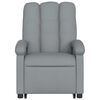 vidaXL Fauteuil inclinable de massage &eacute;lectrique gris clair tissu