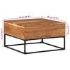 vidaXL Table basse 68x68x41 cm Bois d'acacia solide
