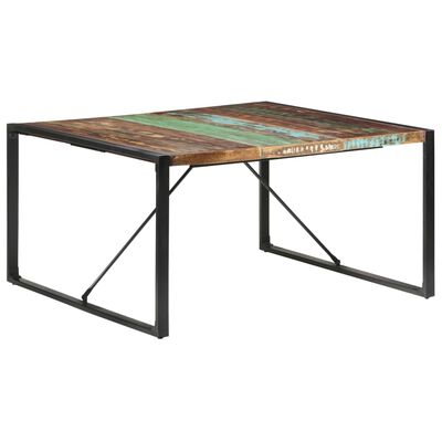 vidaXL Table à manger 140x140x75 cm Bois de récupération massif