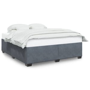 vidaXL Cadre de lit sans matelas gris foncé velours