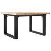 vidaXL Table basse cadre en O 60x60x40,5cm bois de pin massif et acier