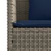 vidaXL Banc de jardin avec coussins gris résine tressée
