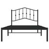 vidaXL Cadre de lit métal sans matelas avec tête de lit noir 100x190cm