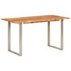 vidaXL Table de salle &agrave; manger 140x70x76 cm Bois d'acacia solide